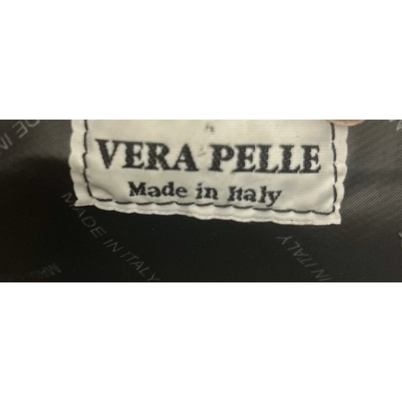 Naty Made In Italy Vera Pelle Black Leather Purse Small - Picture 13 of 15
